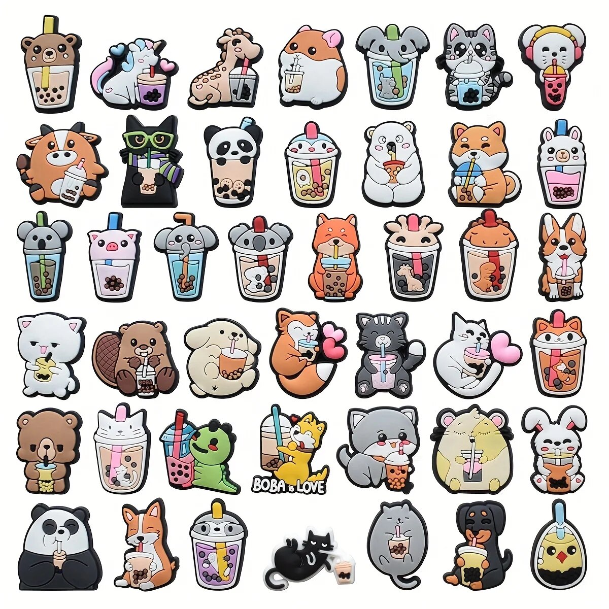 Boba Shoe Charms (6 Pack)